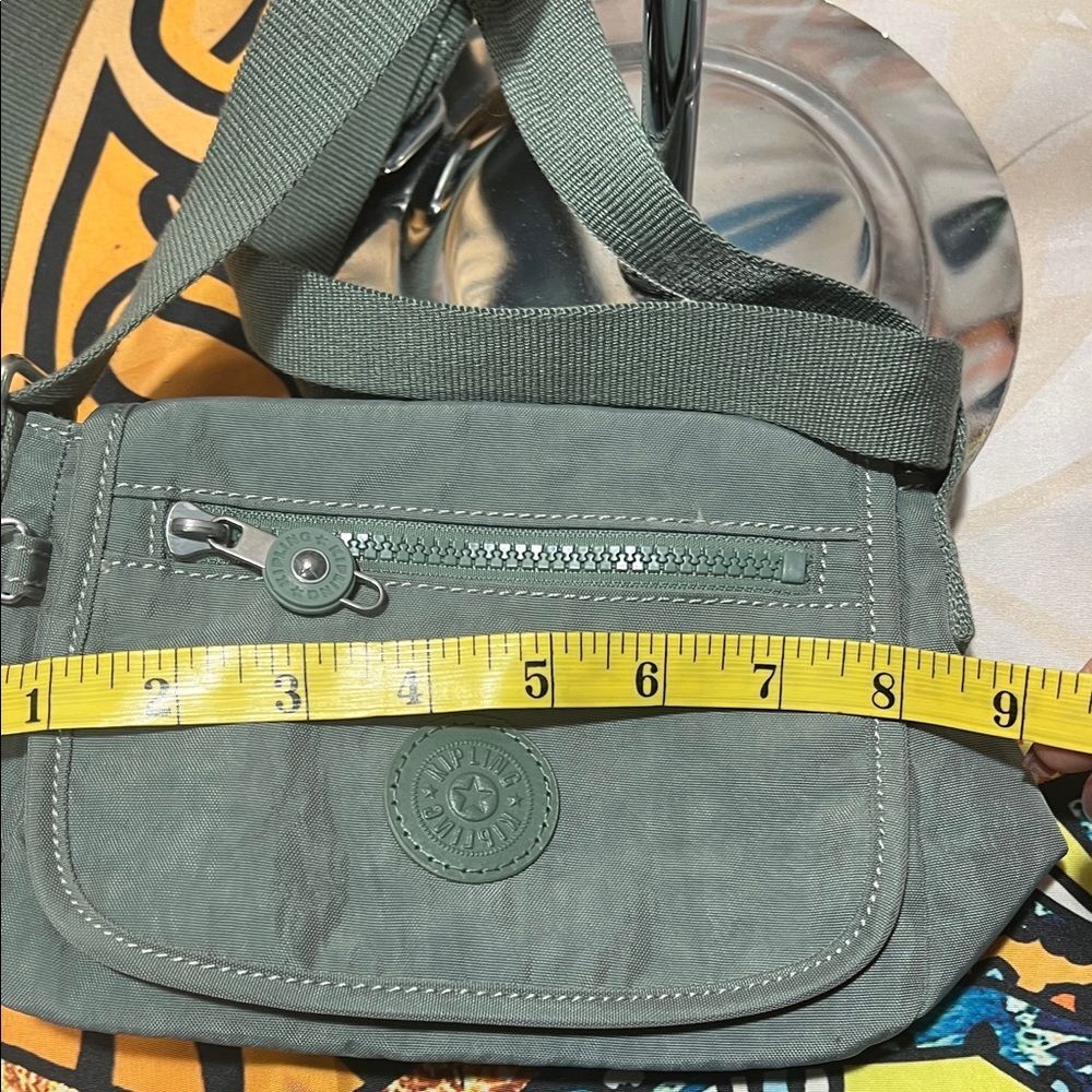 Kipling Gleaming Green Crossbody Bag with Charm - Picture 13 of 15